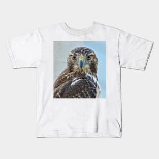 Red Tailed Hawk Close Up Kids T-Shirt